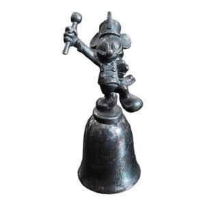 Vintage Disney Mickey Mouse Marching Band NE Collector Silver Plated Pewter Bell